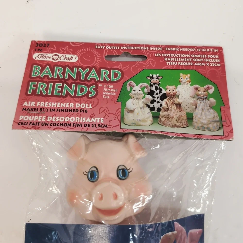 Fibre Craft 3027 Barnyard Friends Pig Piggy Air Freshener Doll 1995 W/Instrucion